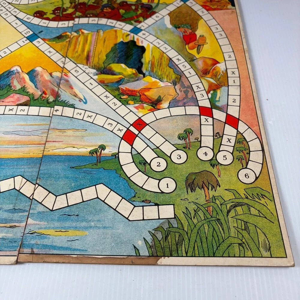 Vintage 1933 Chester Gump City of Gold Game Board Only Milton Bradley No 5031
